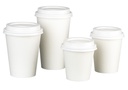 Single Wall PE Paper Cups - White, 12oz, 390ml 50 Cups *90mm Diameter