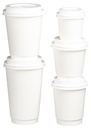 Double Wall PE Paper Cups - White, 8oz, 280ml 25 Cups *80mm Diameter