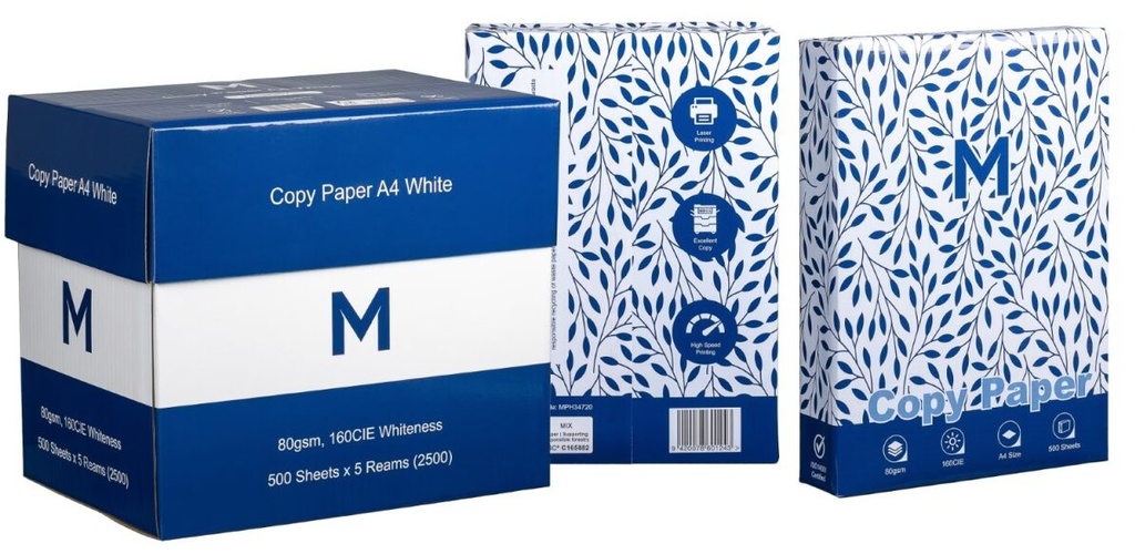 Office Copy Paper A4 - Blue, 80gsm, 500 Sheets   