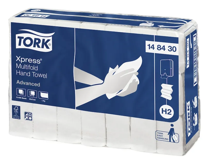 [148430] Tork® Xpress® Multifold Hand Towel - Slimline Advanced H2- 148430.webp