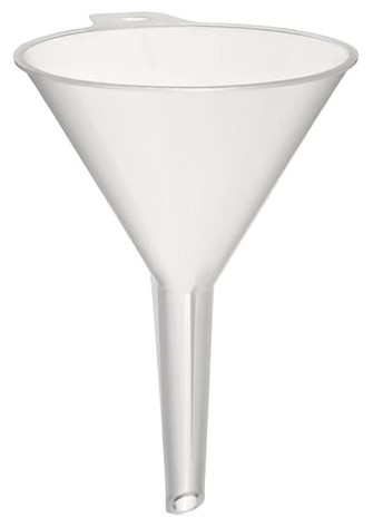 Plastic Funnel - White, 216mm Length