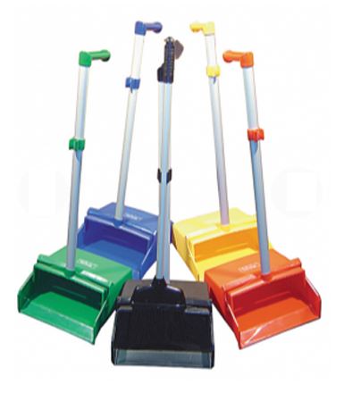Lobby Upright Brush & Pan Set - Yellow, 360mm x 275mm x 820mm
