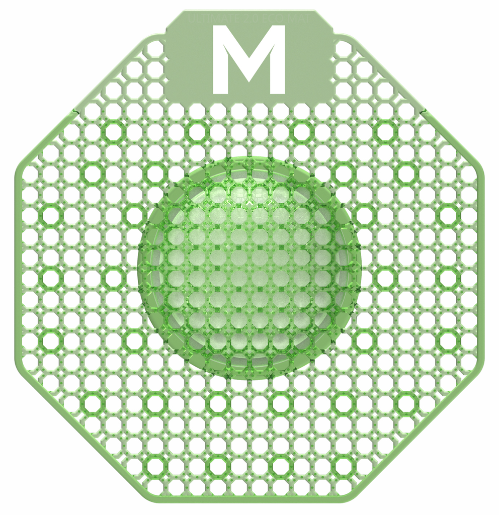 Scented Enzyme Block Urinal Screen - Green, Cucumber Melon