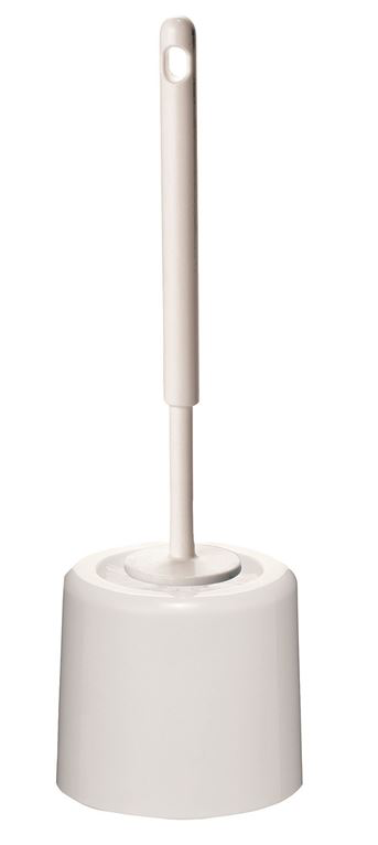 Round Toilet Tidy Brush Set - White