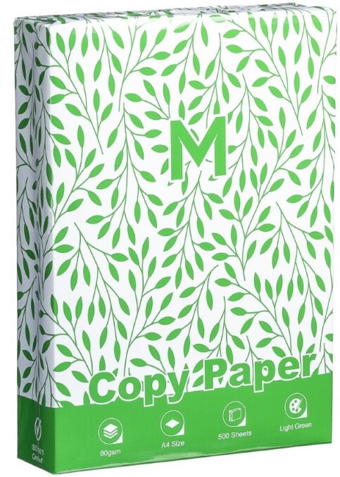 Office Copy Paper A4 - Green, 80gsm, 500 Sheets   