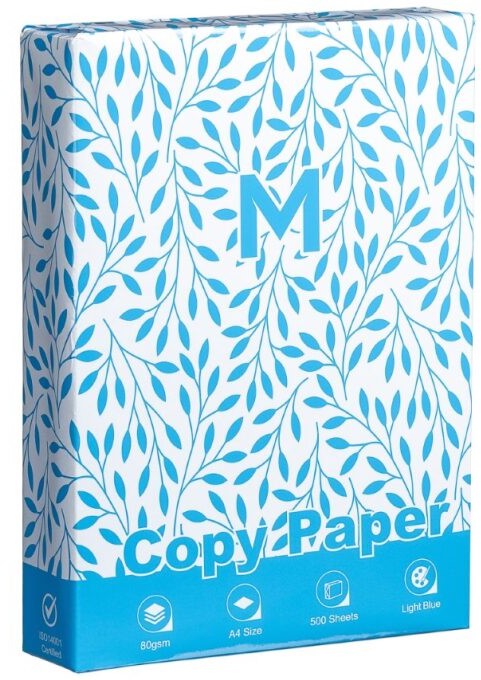 Office Copy Paper A4 - Blue, 80gsm, 500 Sheets   