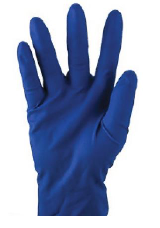High Risk Latex Examination Gloves Powder Free - Cobalt Blue, M, 300mm Cuff, 18.5g (50 in Box)  