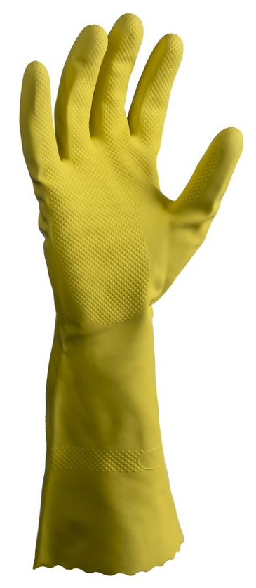 Silverlined Latex Gloves - Yellow, L, 300mm Cuff, 70.0g - 1 Pair                                     