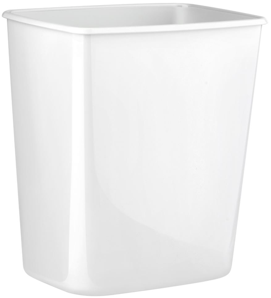 Plastic Rectangle Bin 8L - White, 8L Capacity