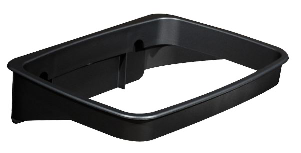 Plastic Rectangle Bin 8L Bag Support - Black, Wall Mount Design  