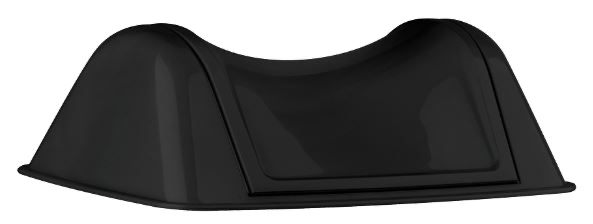 Plastic Rectangle Bin 8L Swing Lid - Black, Weighted Swing Design   