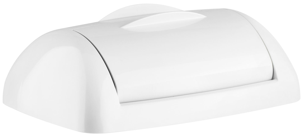 Plastic Rectangle Bin 8L Sanitary Lid - White, Sanitary Design  