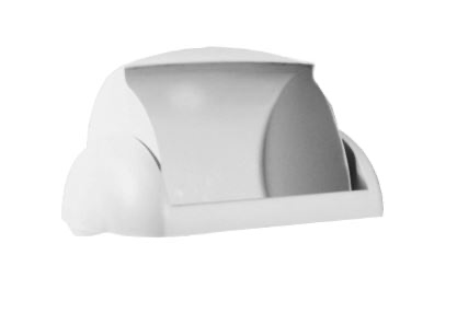 Wall Mount Bin 23L Sanitary Lid - White, Sanitary Design