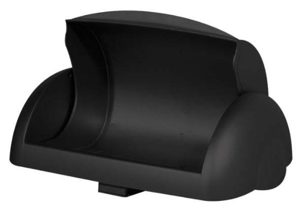Wall Mount Bin 23L Sanitary Lid - Black, Sanitary Design