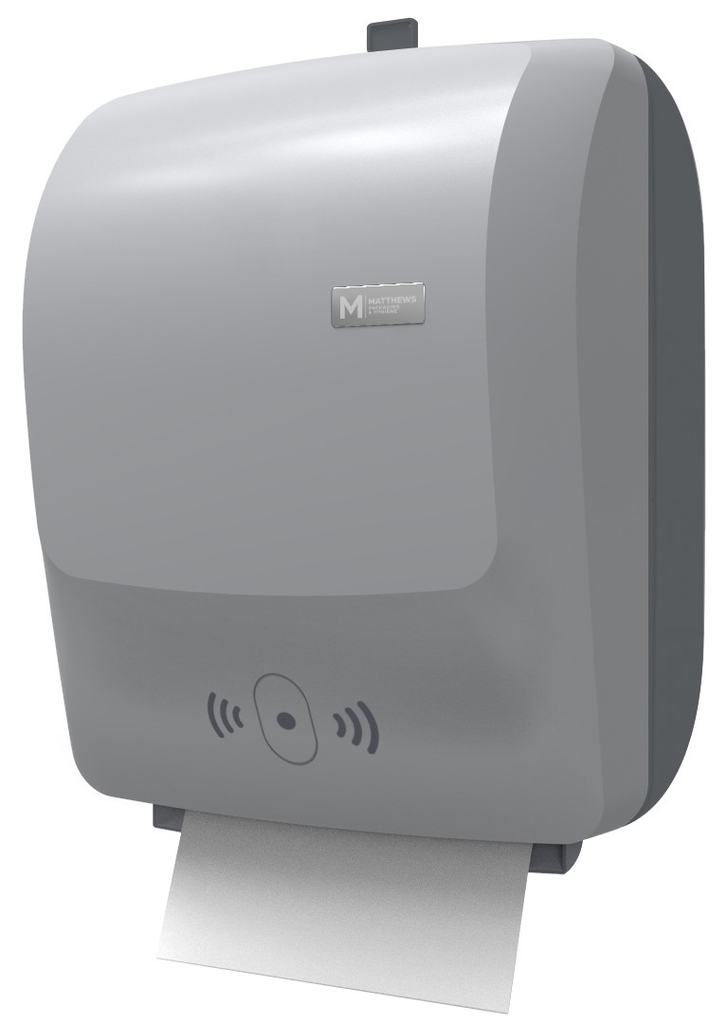 Matthews Automatic Cut Roll Feed Dispenser - Silver, 1 Roll Capacity (1)
