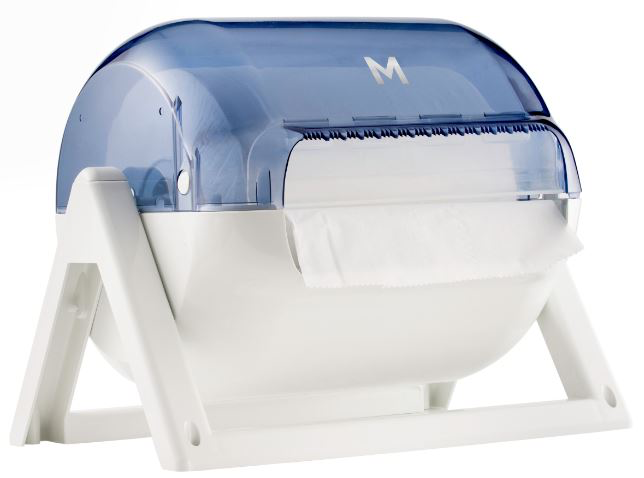 Matthews Industrial Roll Dispenser - Transparent, 1 Roll Capacity (1)