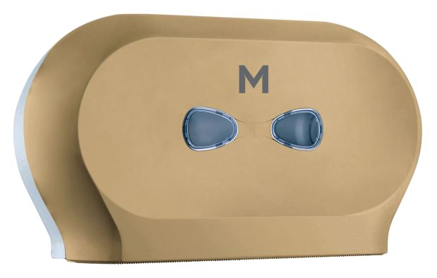Matthews Double Mini Jumbo Roll Dispenser - Gold, 2 Roll Capacity (1)   