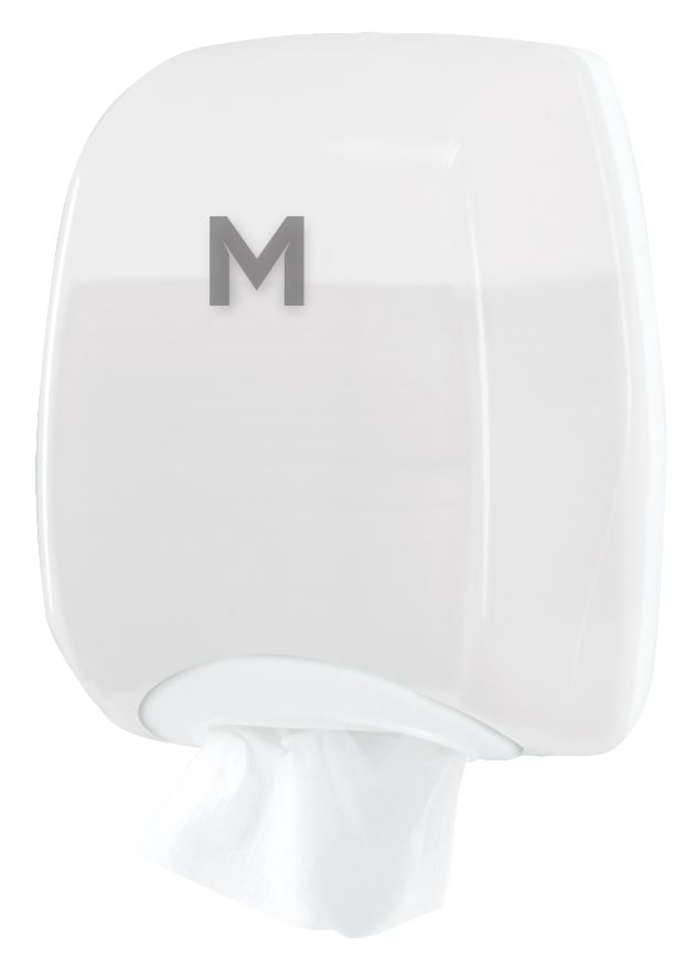 Matthews Eco Interleave Tissue Dispenser - White, 400 Sheet Capacity (1)