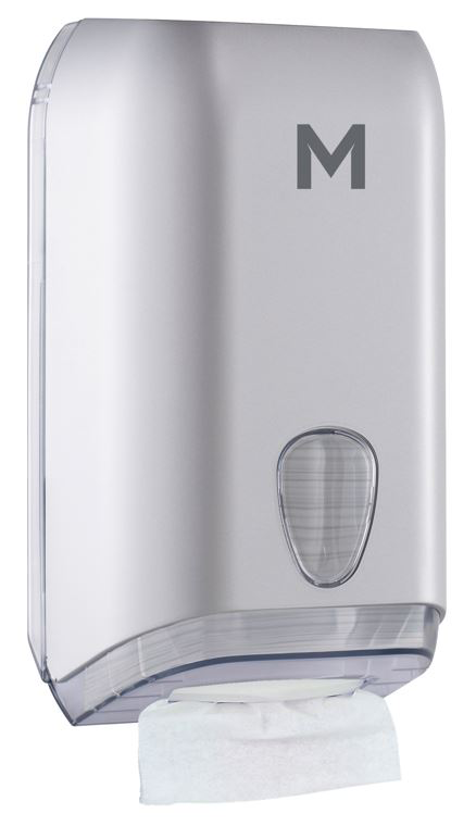 Matthews Interleave Toilet Tissue Dispenser - Silver, 700 Sheet Capacity (1)