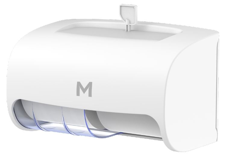 Matthews Horizontal Toilet Roll Dispenser - White, 2 Roll Capacity (1)