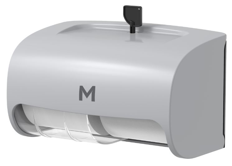 Matthews Horizontal Toilet Roll Dispenser - Silver, 2 Roll Capacity (1)