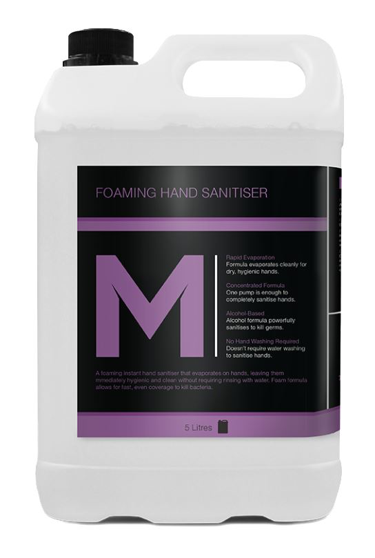 Foaming Hand Sanitiser - Clear, 5L Refill Bottle