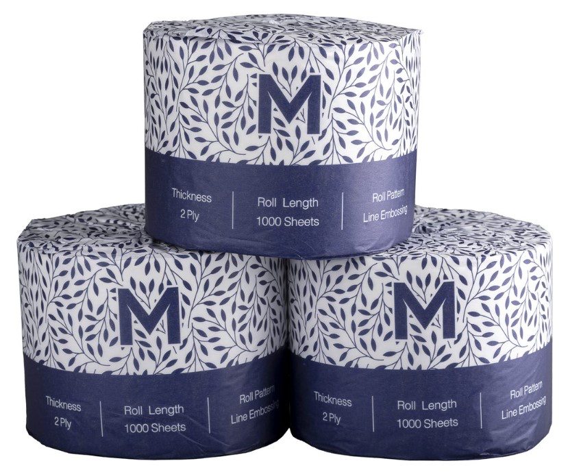 Matthews Wrapped Toilet Tissue - White, 2 Ply, 1000 Sheets (18)