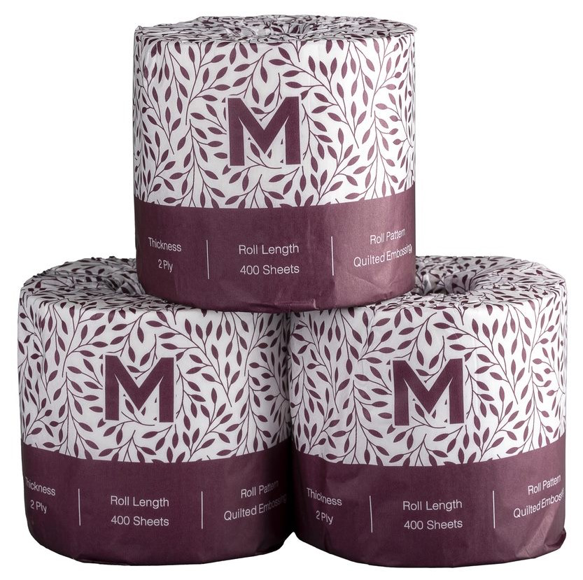 Matthews Luxury Wrapped Toilet Tissue - White, 2 Ply, 400 Sheets (48)