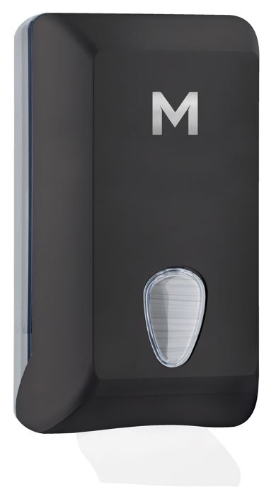 Matthews Half Slimfold Towel Dispenser - Black, 400 Sheet Capacity (1)