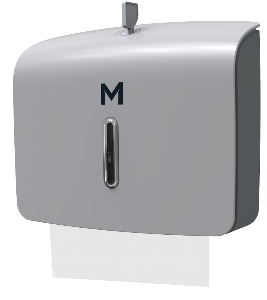 Matthews Mini Slimfold Towel Dispenser - Silver, 300 Sheet Capacity (1) 