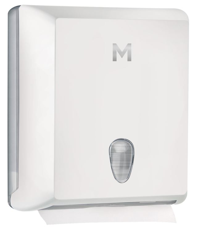 Matthews Regular Slimfold Dispenser - White, 450 Sheet Capacity (1) 