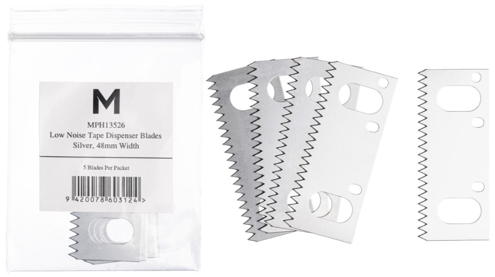 Low Noise Dispenser Replacement Blade - Silver, 48mm Size 5 Blades/Pack