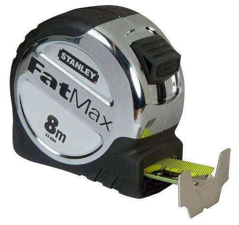 Heavy Duty Tape Measure - SIlver, 25mm x 8m Long
