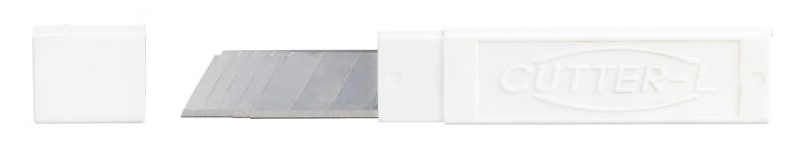 Cutter Blades - Silver, SK7 Steel, 9mm x 80mm x 0.4mm 10 Blades/Pack