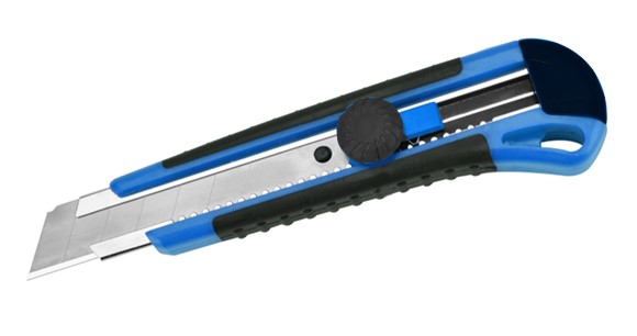 Jumbo Cutter Knife - Blue/Black, 25mm Blade  1 Knife/Pack + Includes 3 Free Blades