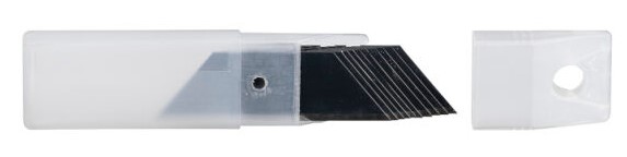 Retractable Blades - Black, SK2 Steel, 19mm x 61mm x 0.6mm 10 Blades/Pack