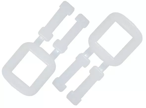 Polypropylene Buckles - White, Light Duty, 12mm (1000) Buckles/Pack