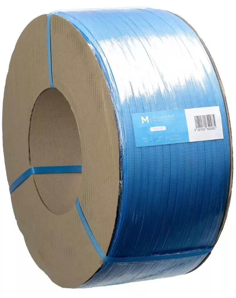 PP Machine Strapping Band - Blue, 12mm x 3000m x 0.65mm, 120kgf