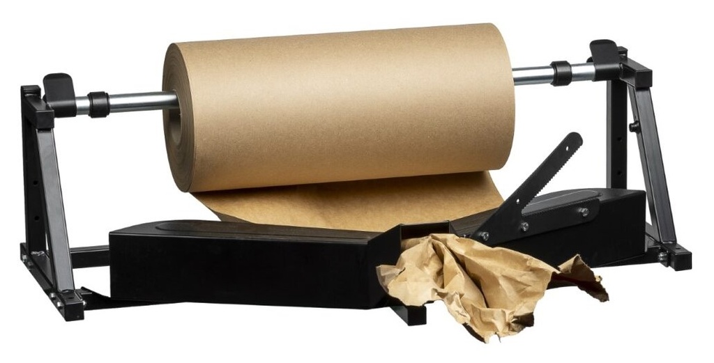 Void Fill Paper Roll Crumpler - Black, 1000mm Width (1) *Table or Wall Mount 