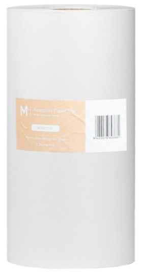 Newsprint Paper Roll - White, 400mm x 400m, 45gsm (1)