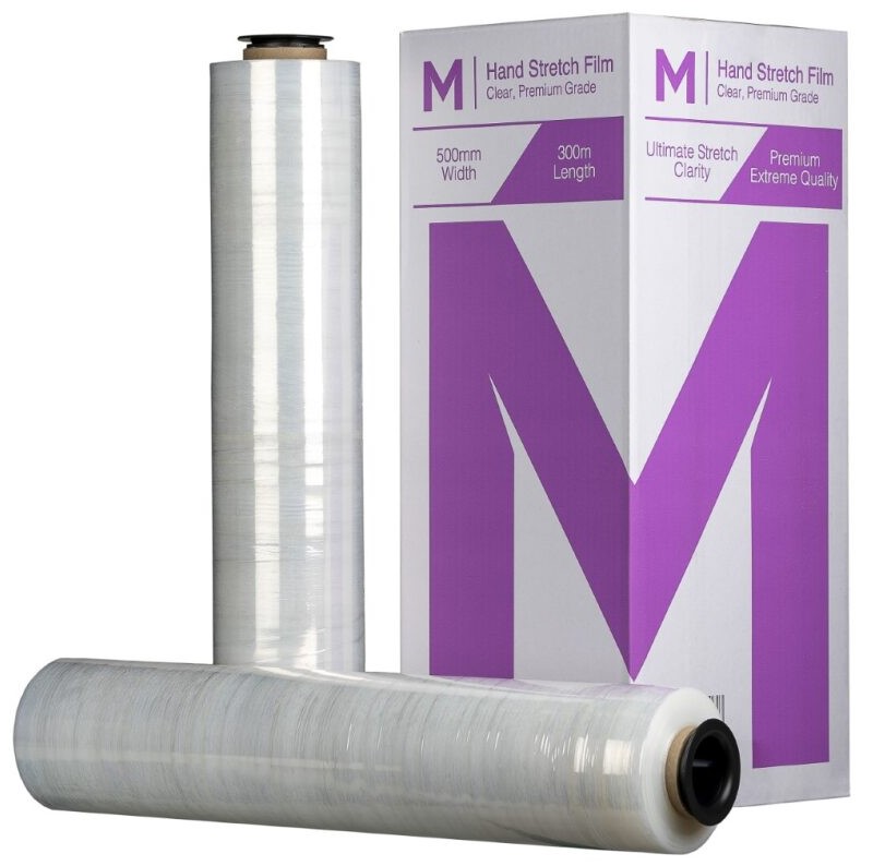 Cast Hand Stretch Film - Clear, 500mm x 300m x 20mu