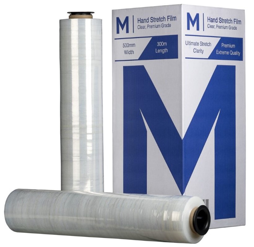 Cast Hand Stretch Film - Clear, 500mm x 300m x 23mu