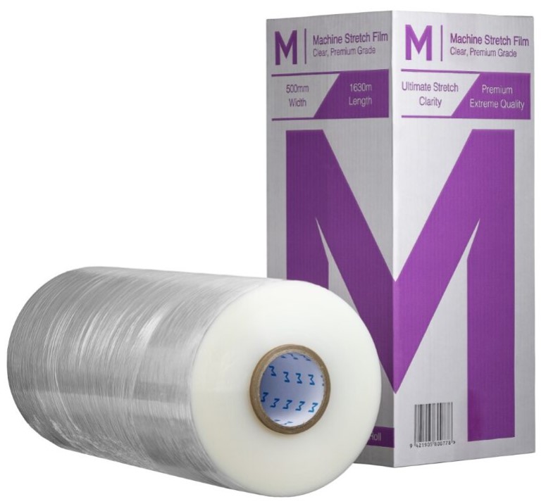 Cast Machine Stretch Film - Clear, 500mm x 1630m x 20mu (1) 