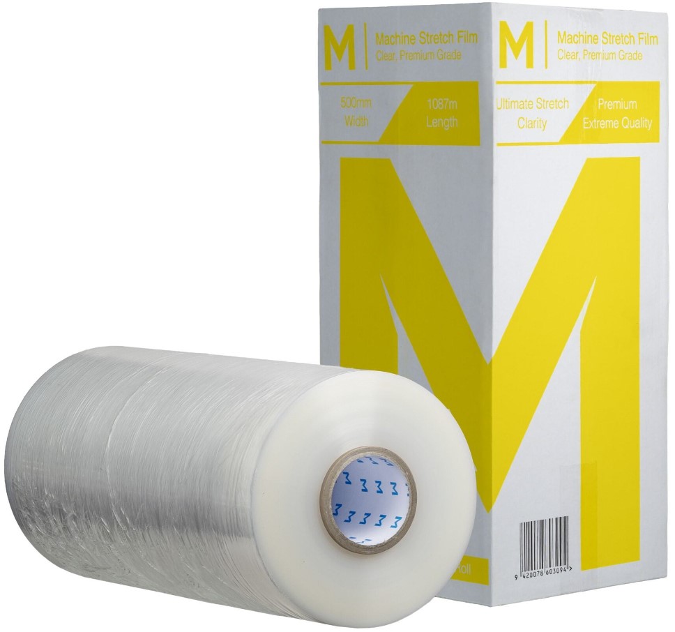Cast Machine Stretch Film - Clear, 500mm x 1087m x 30mu (1) 