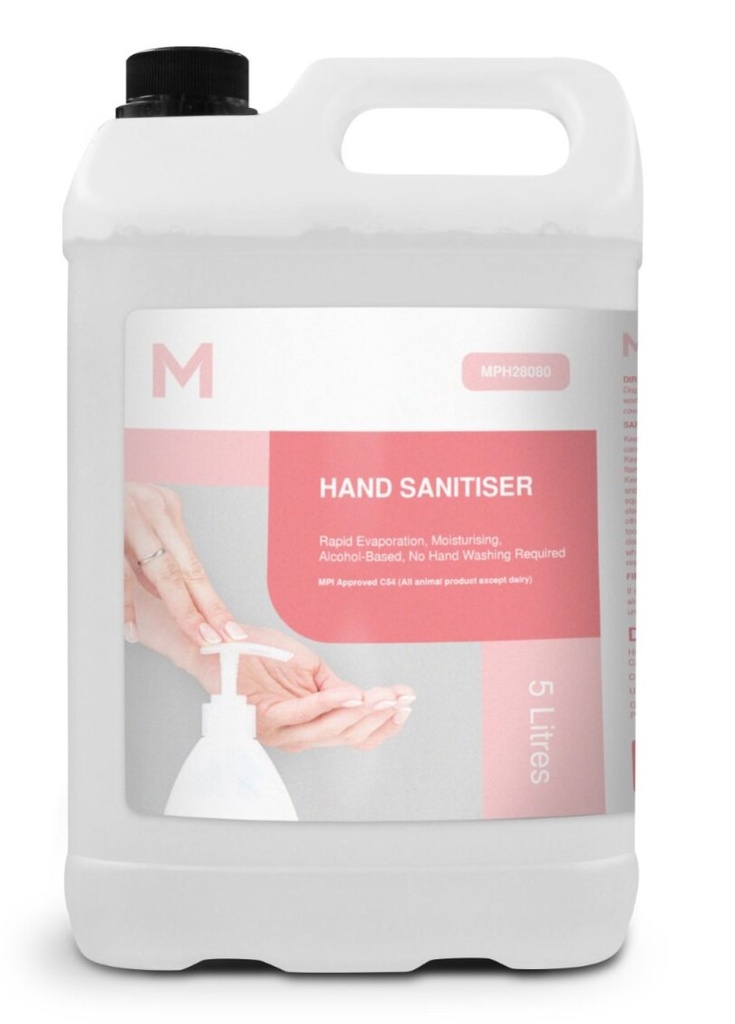 Flowing Hand Sanitiser - Clear, 5L Refill Bottle