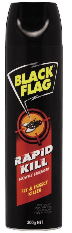 Black Flag Insect Spray Rapid Kill - Black, 300g