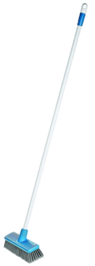 Deck Scrubbing Broom - Blue, 250mm x 22mm x 1200mm, Soft Bristles
