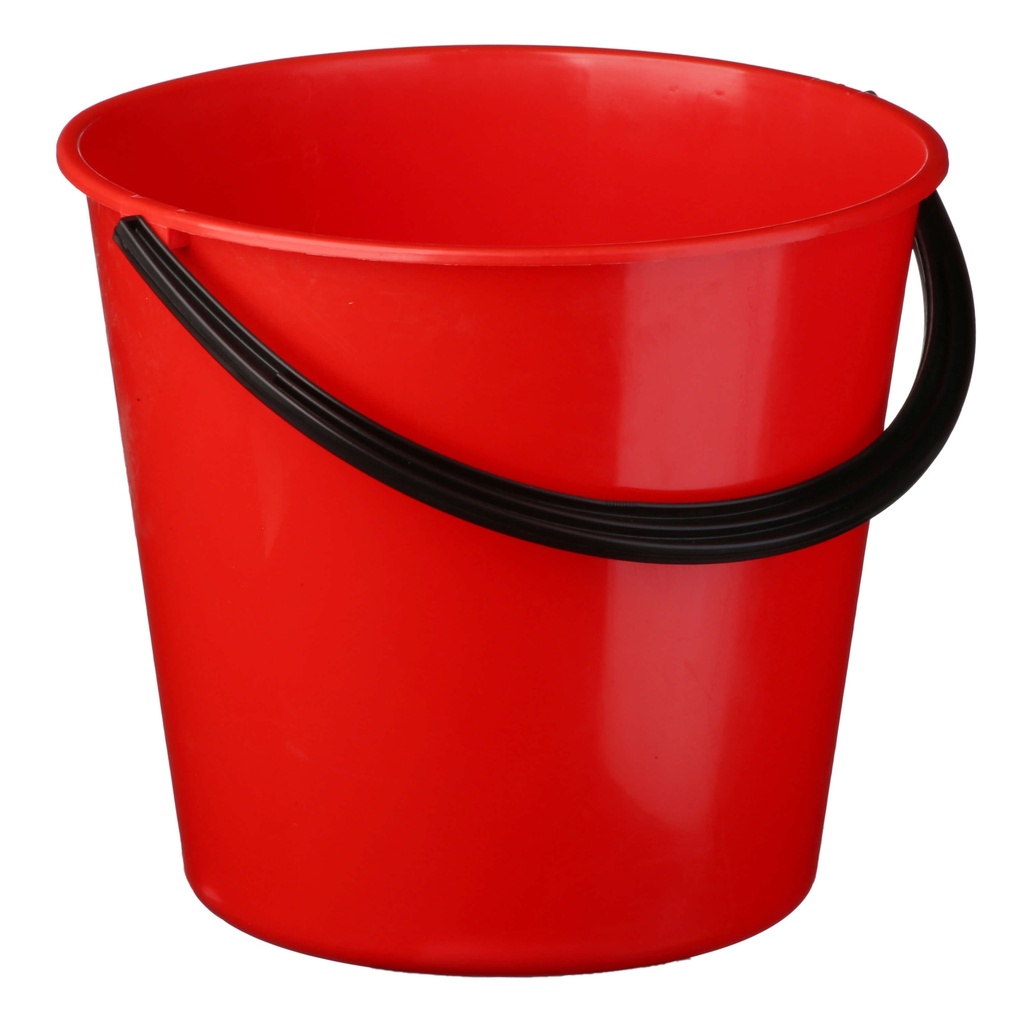 Round Bucket - Red, 9.6L Capacity