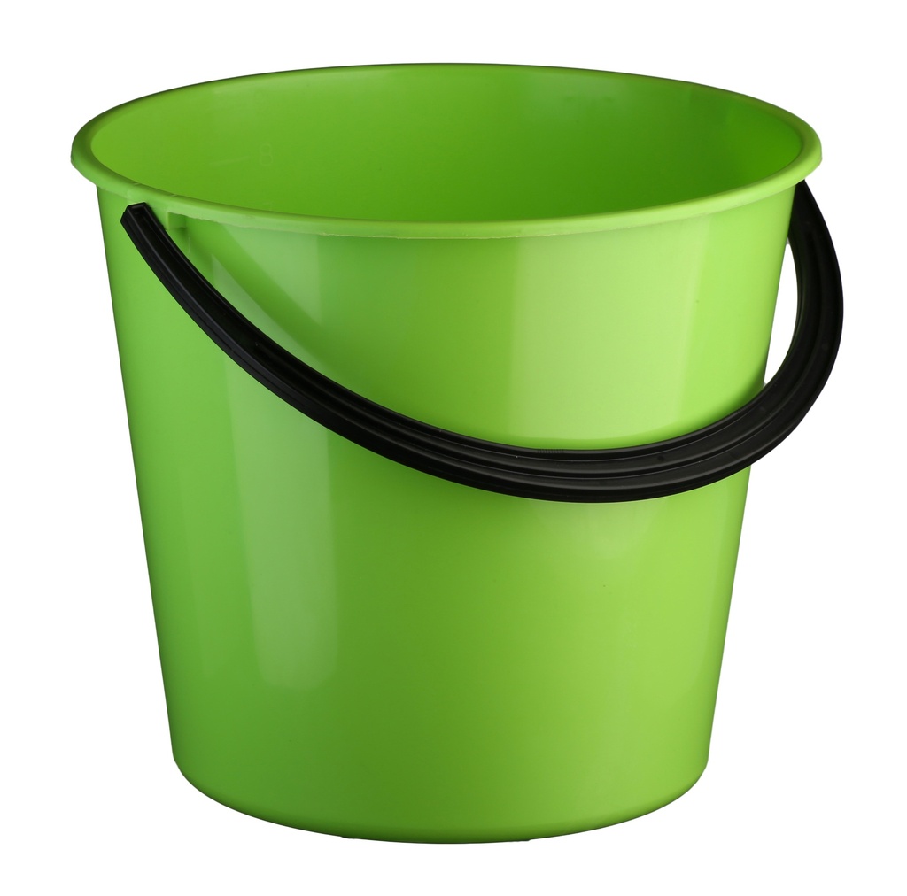 Round Bucket - Green, 9.6L Capacity