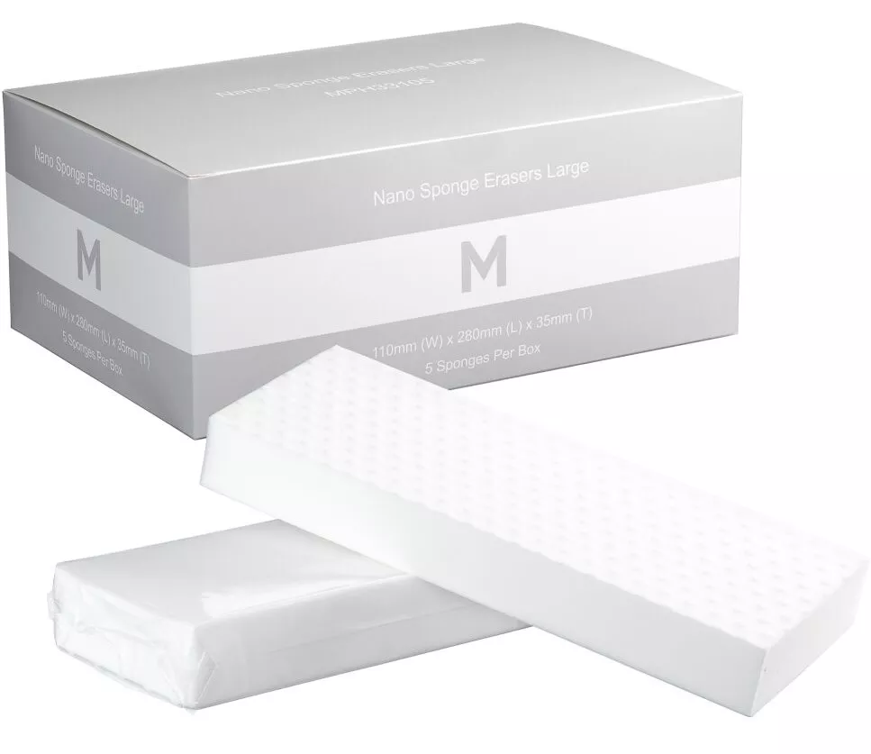 Nano Sponge Erasers Large - White, 110mm x 280mm x 35mm